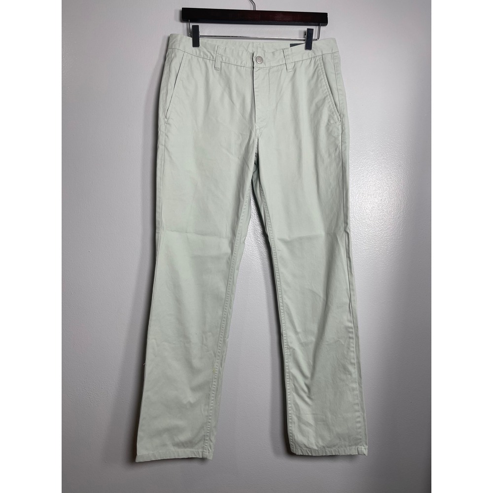 BONOBOS Mens Slim Fit Chino Pants Light Sage Green 100% Cotton 32x32 Casual